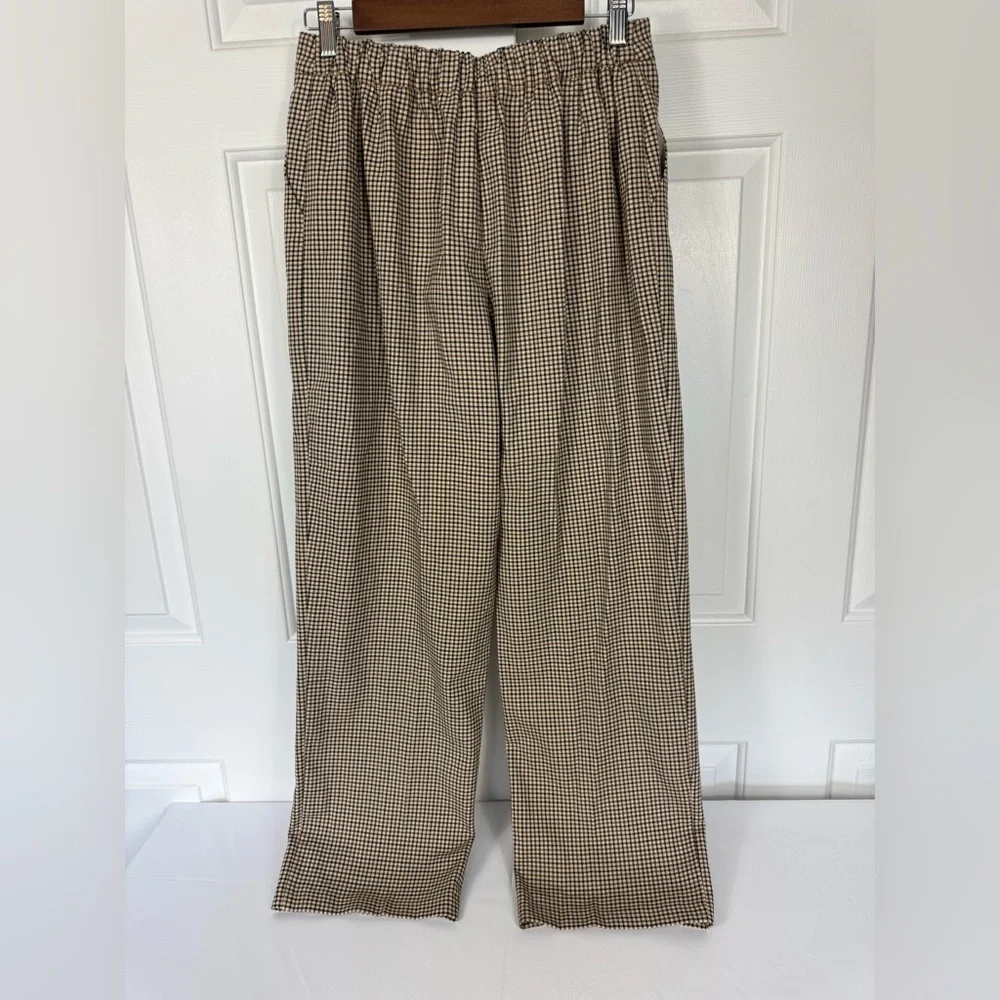 Oak + Fort Pants‎ Size M Elastic Waist Textured Stretch Pockets Comfort Relaxed - Picture 2 of 8